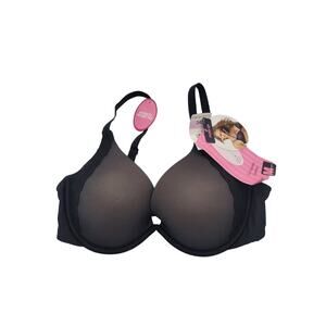 NWT Underwire Push Up Bra Maidenform Black Fit-Flexible Comfort Size 34D